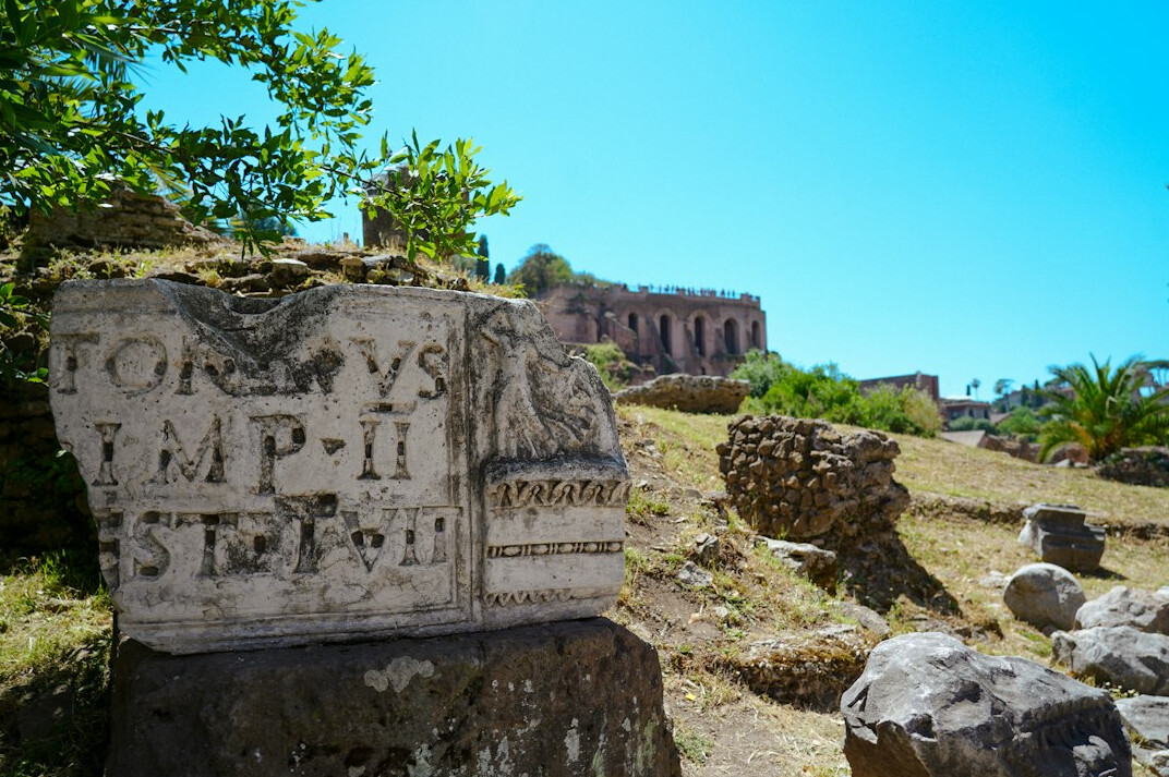 ancient roman market sign